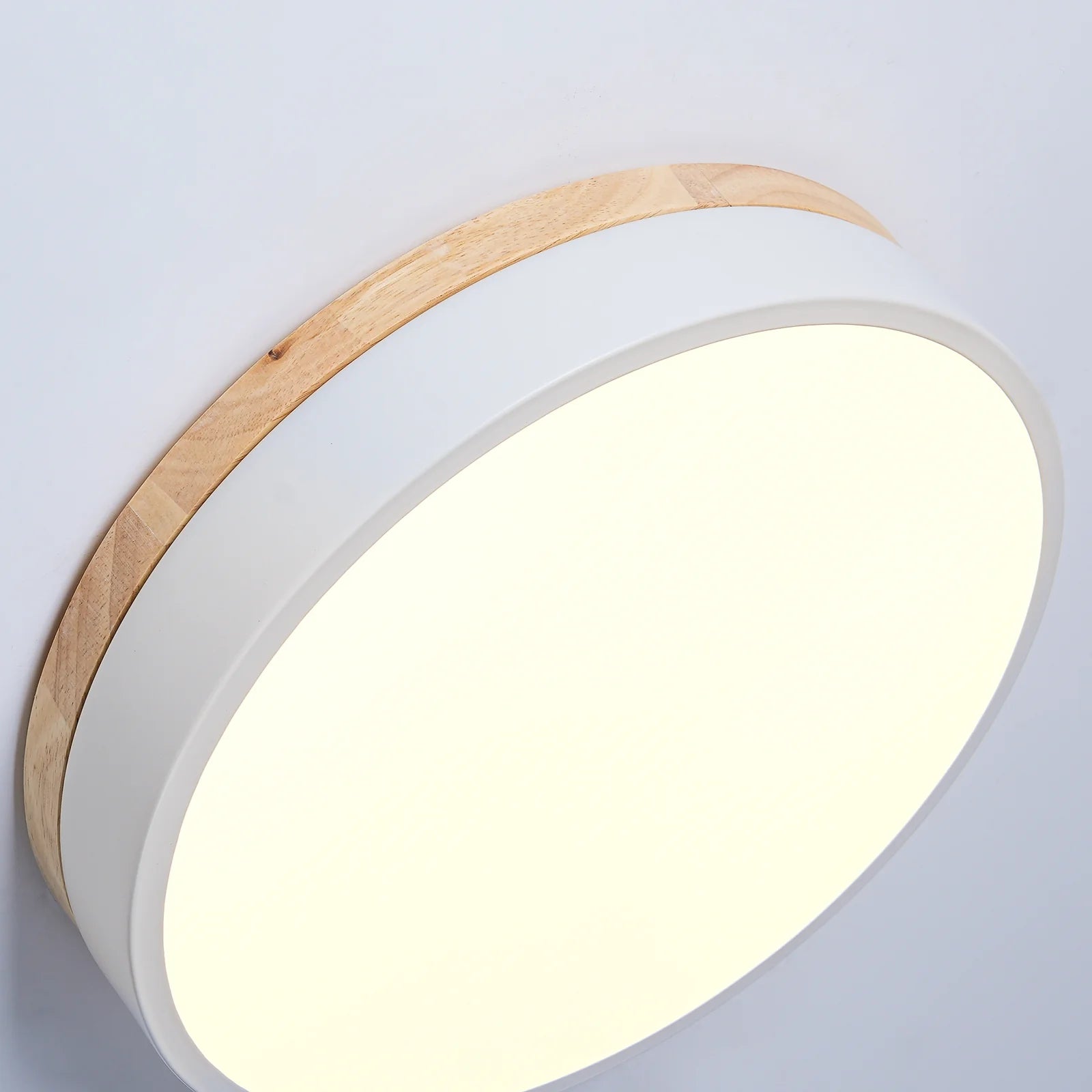 Round Wooden Ceiling Lamp - Auraolight