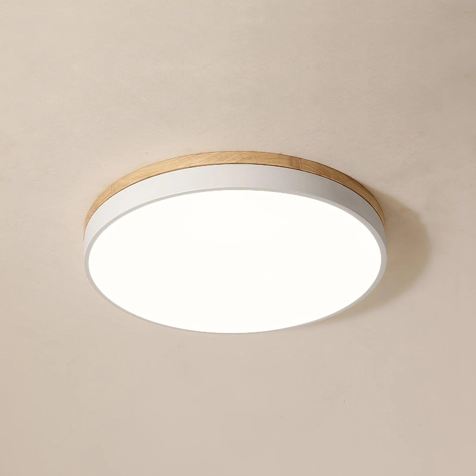 Round Wooden Ceiling Lamp - Auraolight