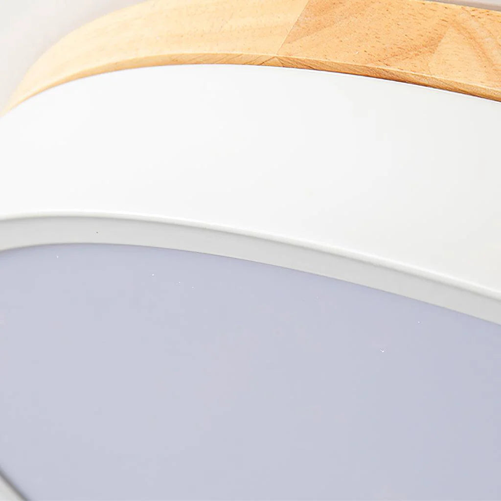 Round Wooden Ceiling Lamp - Auraolight