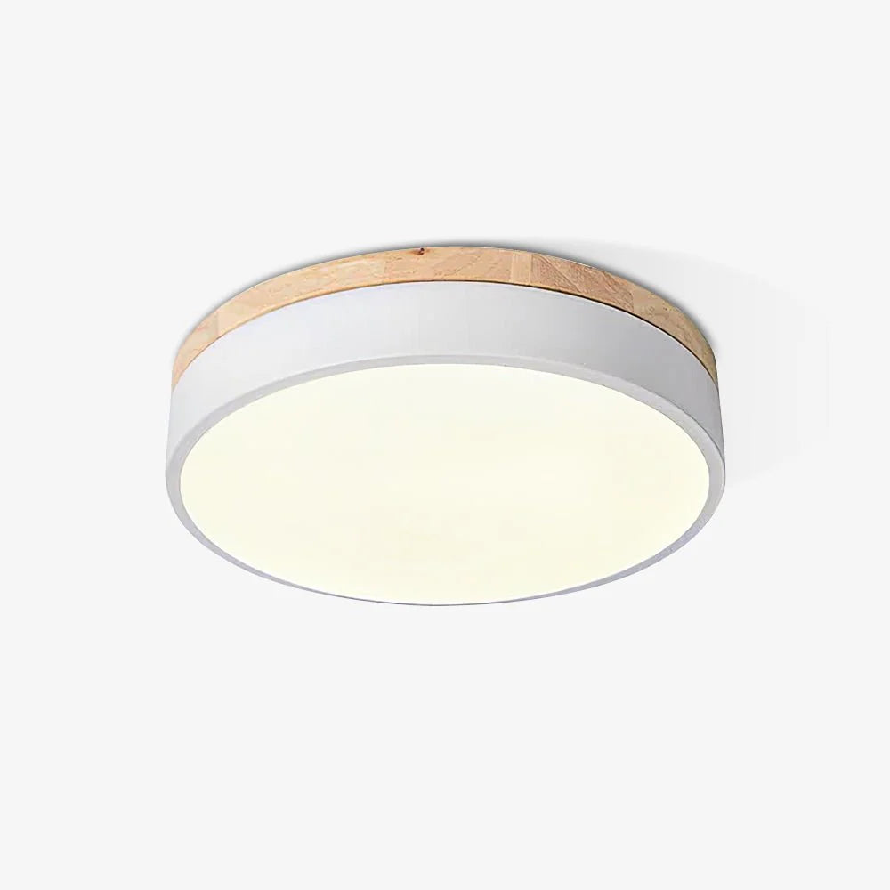 Round Wooden Ceiling Lamp - Auraolight