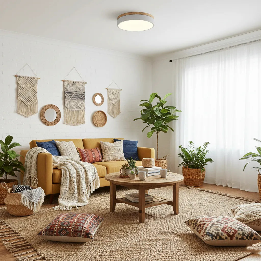 Round Wooden Ceiling Lamp