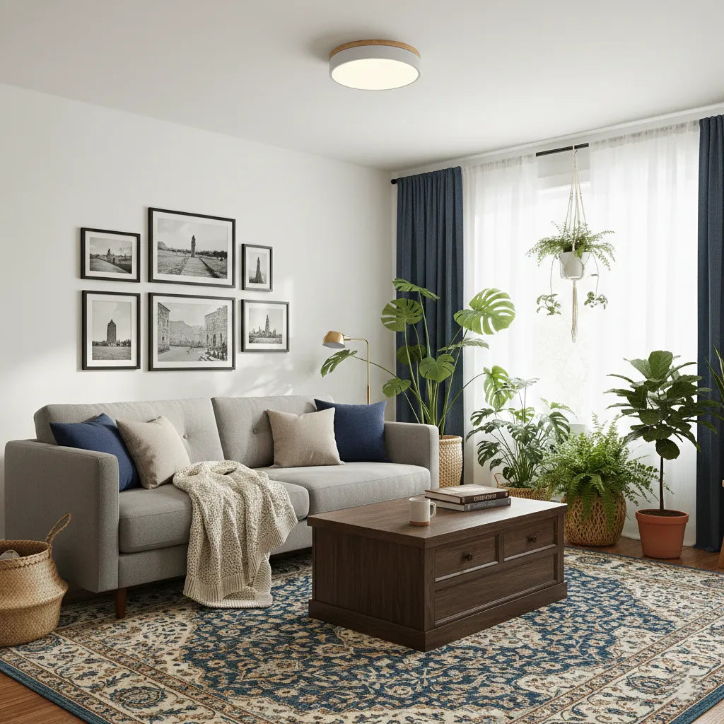 Round Wooden Ceiling Lamp