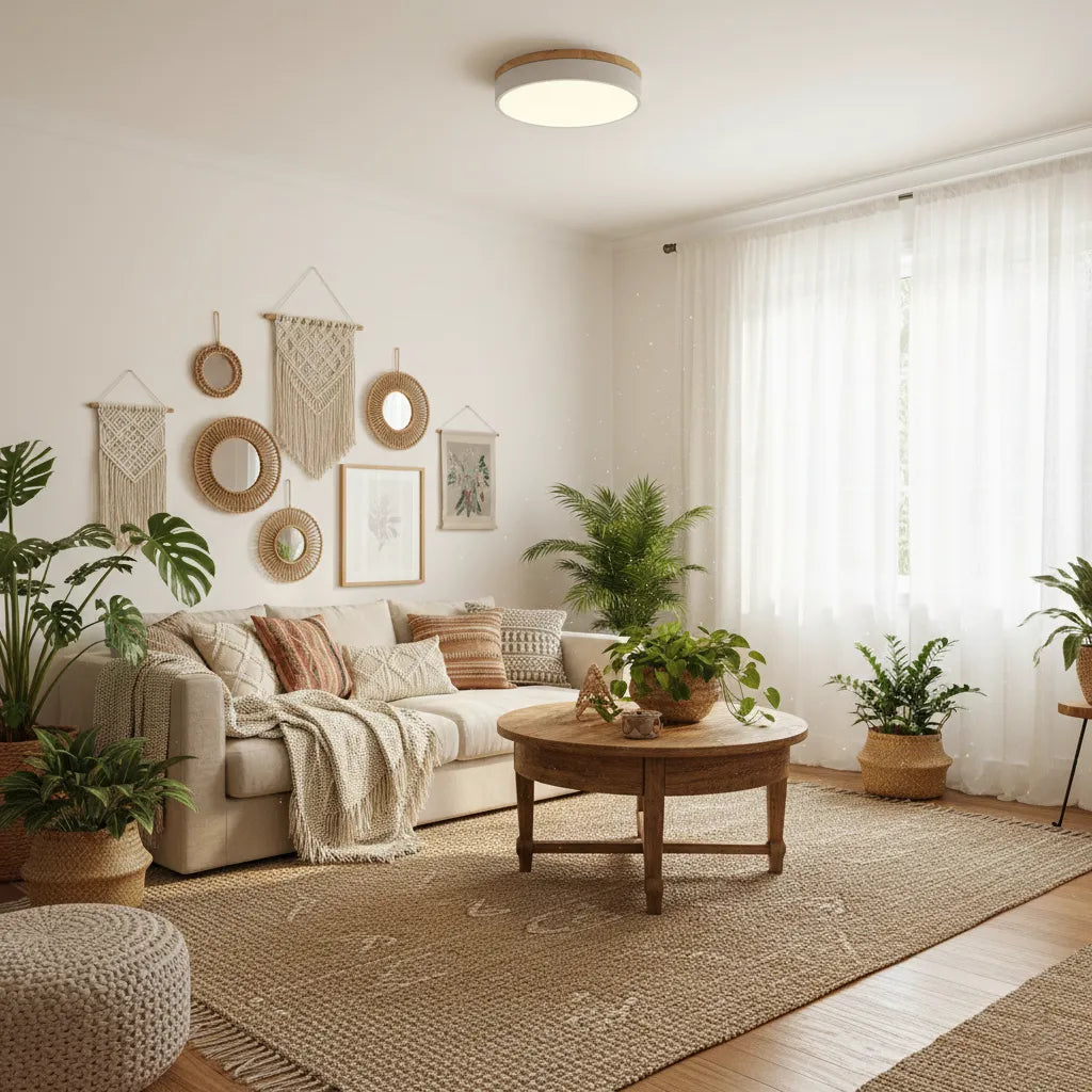 Round Wooden Ceiling Lamp