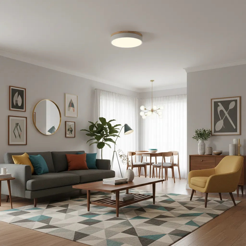 Round Wooden Ceiling Lamp