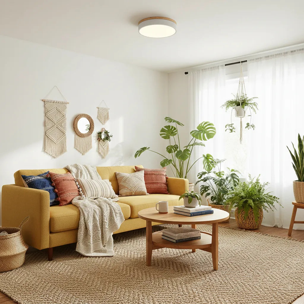 Round Wooden Ceiling Lamp