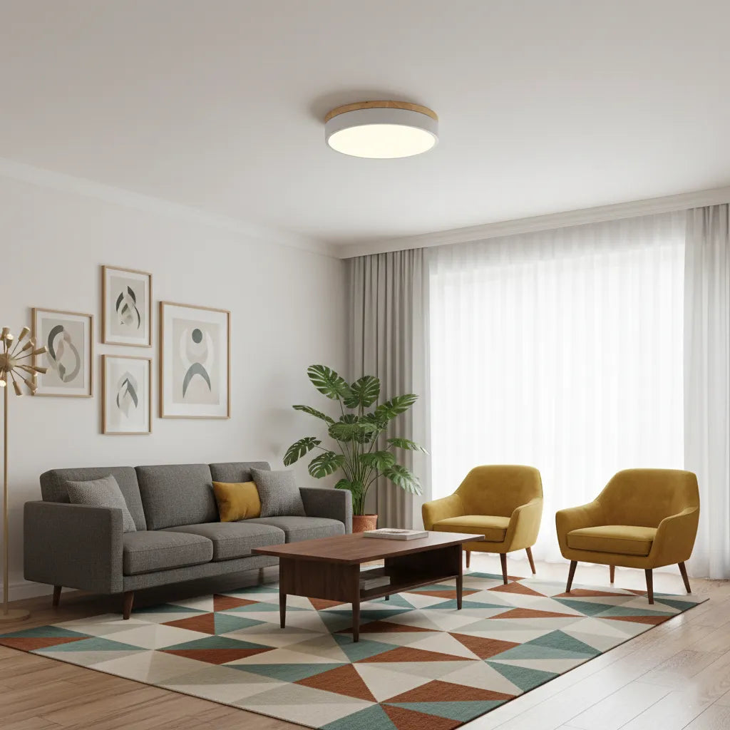 Round Wooden Ceiling Lamp