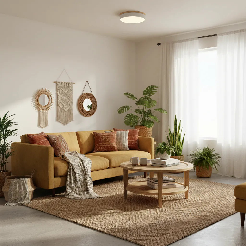 Round Wooden Ceiling Lamp