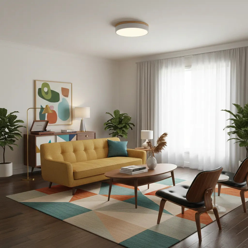 Round Wooden Ceiling Lamp