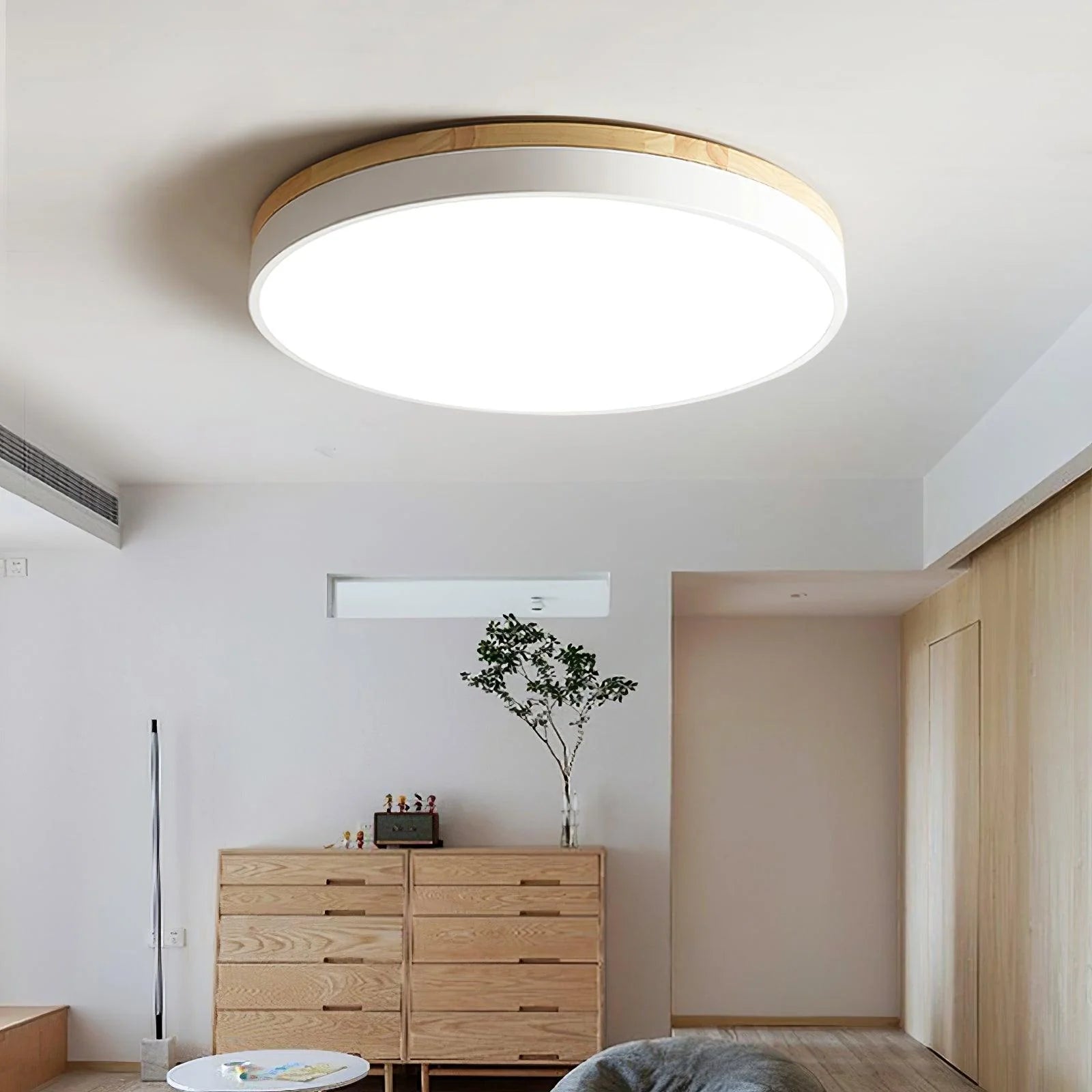 Round Wooden Ceiling Lamp - Auraolight