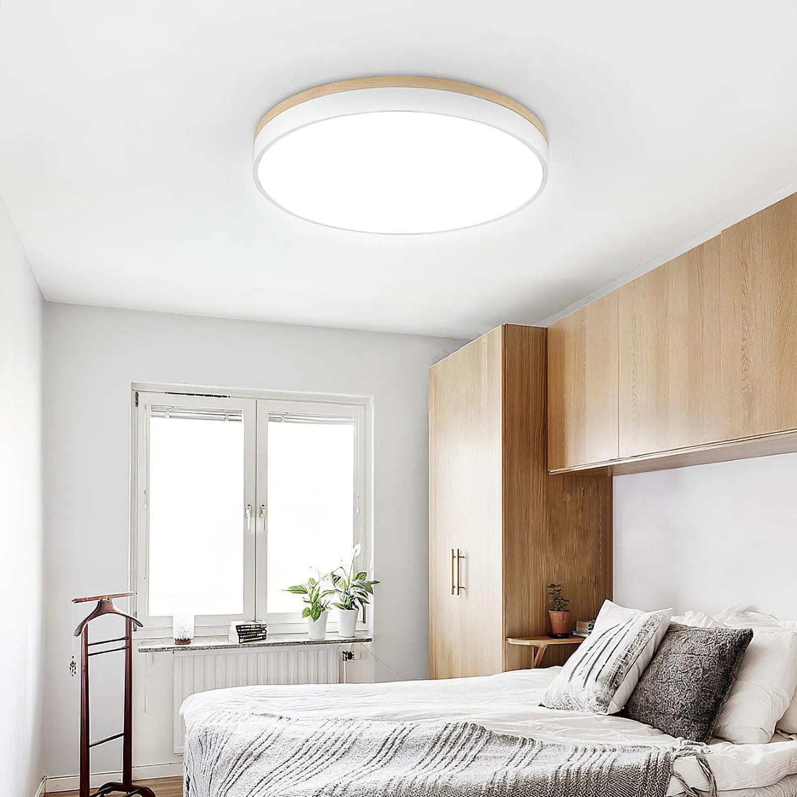 Round Wooden Ceiling Lamp - Auraolight