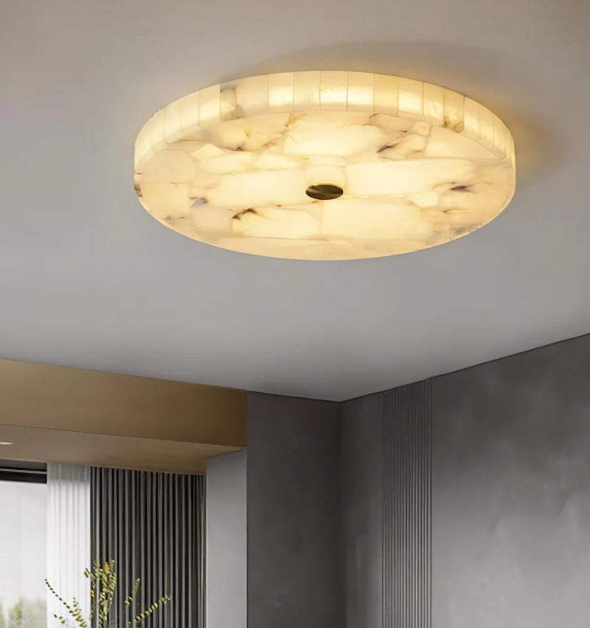 Round Alabaster Ceiling Lamp - Yiarolight