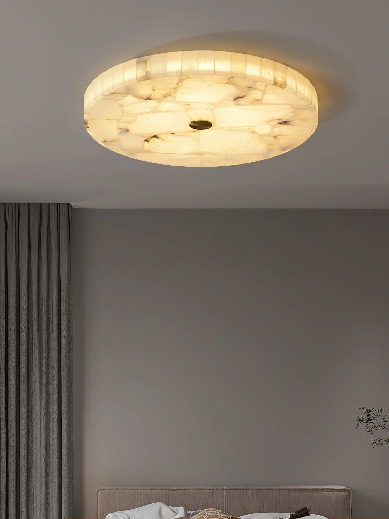 Round Alabaster Ceiling Lamp - Yiarolight