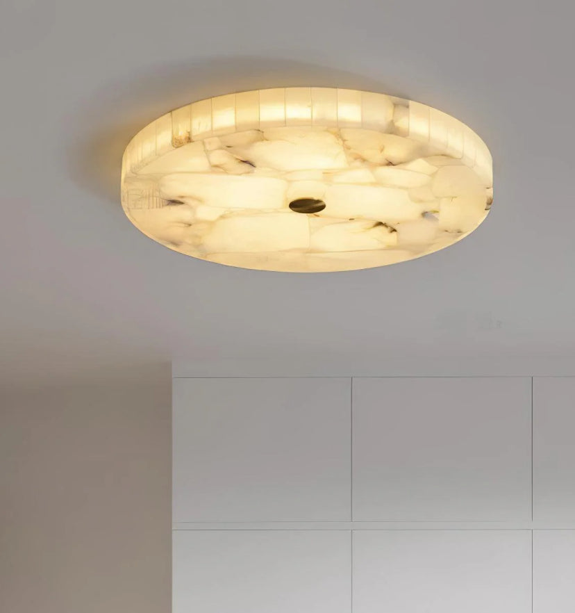 Round Alabaster Ceiling Lamp - Yiarolight