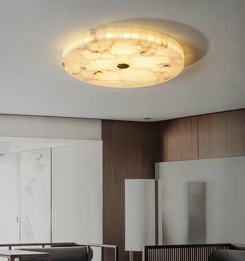 Round Alabaster Ceiling Lamp - Yiarolight