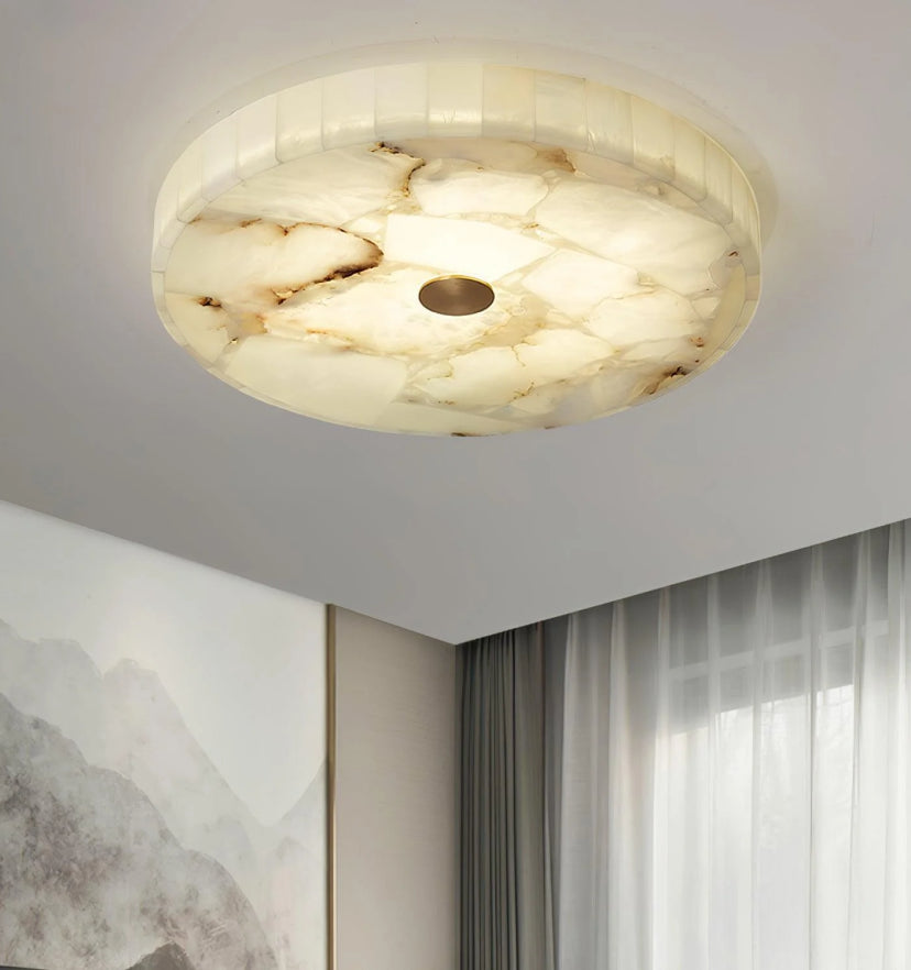 Round Alabaster Ceiling Lamp - Yiarolight