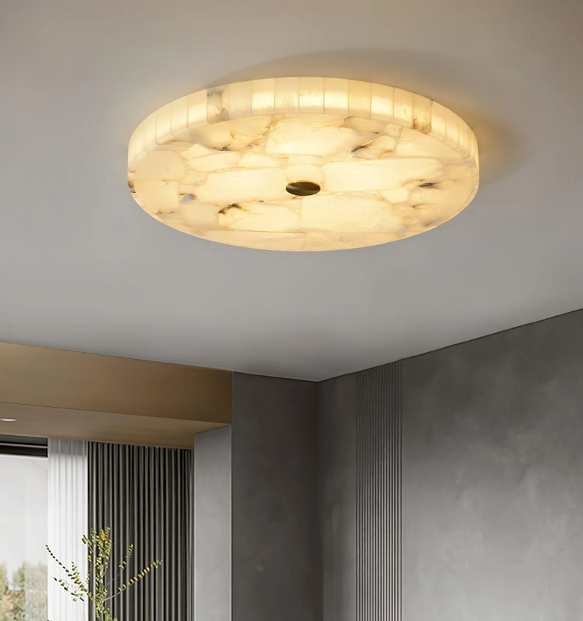 Round Alabaster Ceiling Lamp - Yiarolight