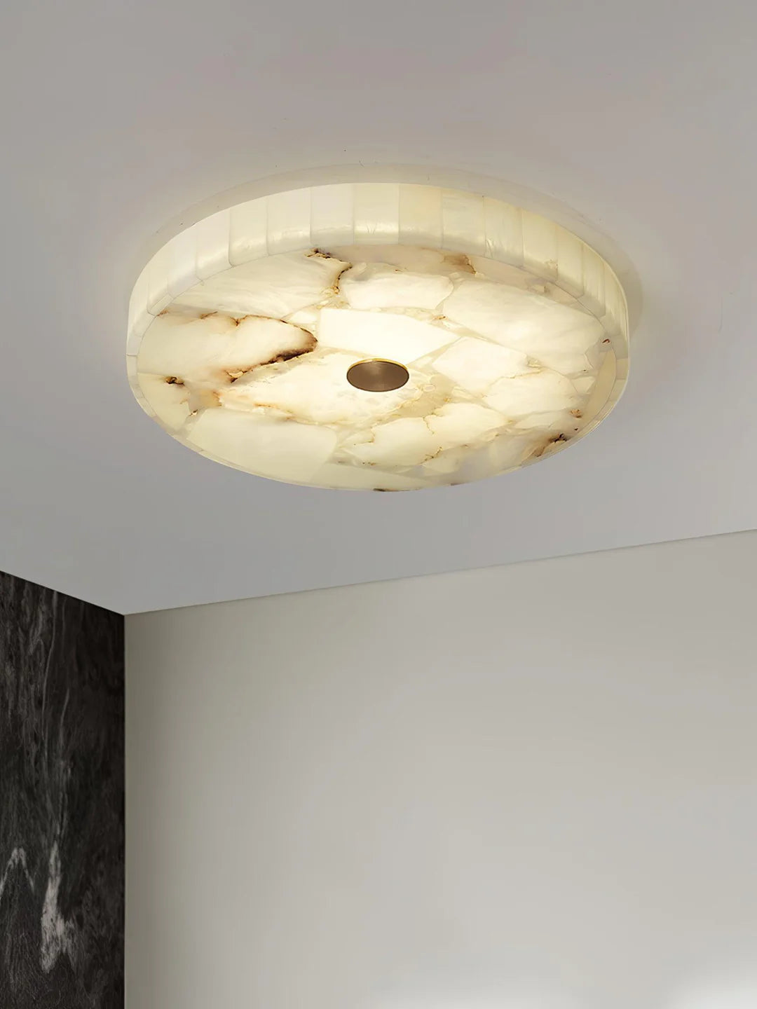 Round Alabaster Ceiling Lamp - Yiarolight