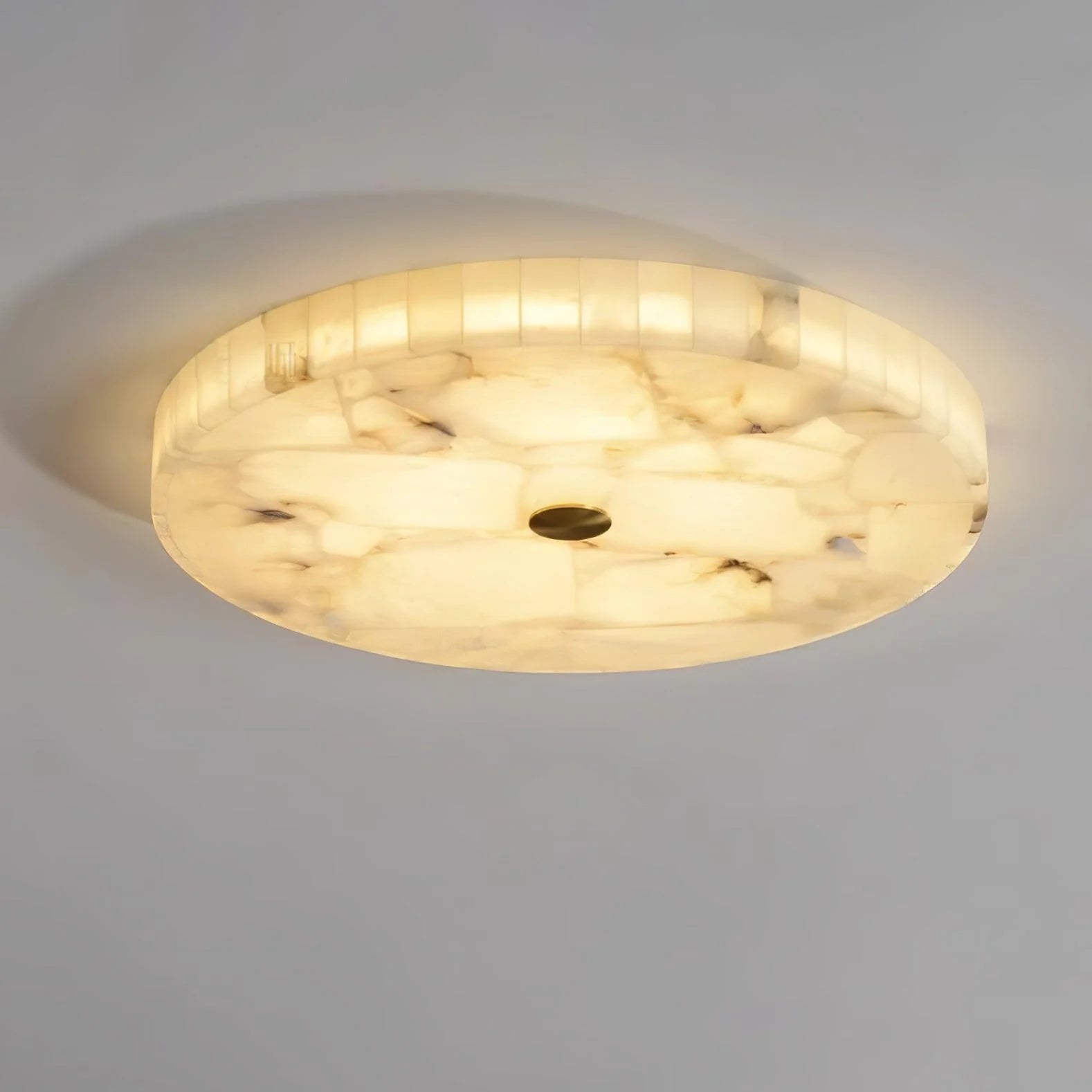 Round Alabaster Ceiling Lamp - Yiarolight