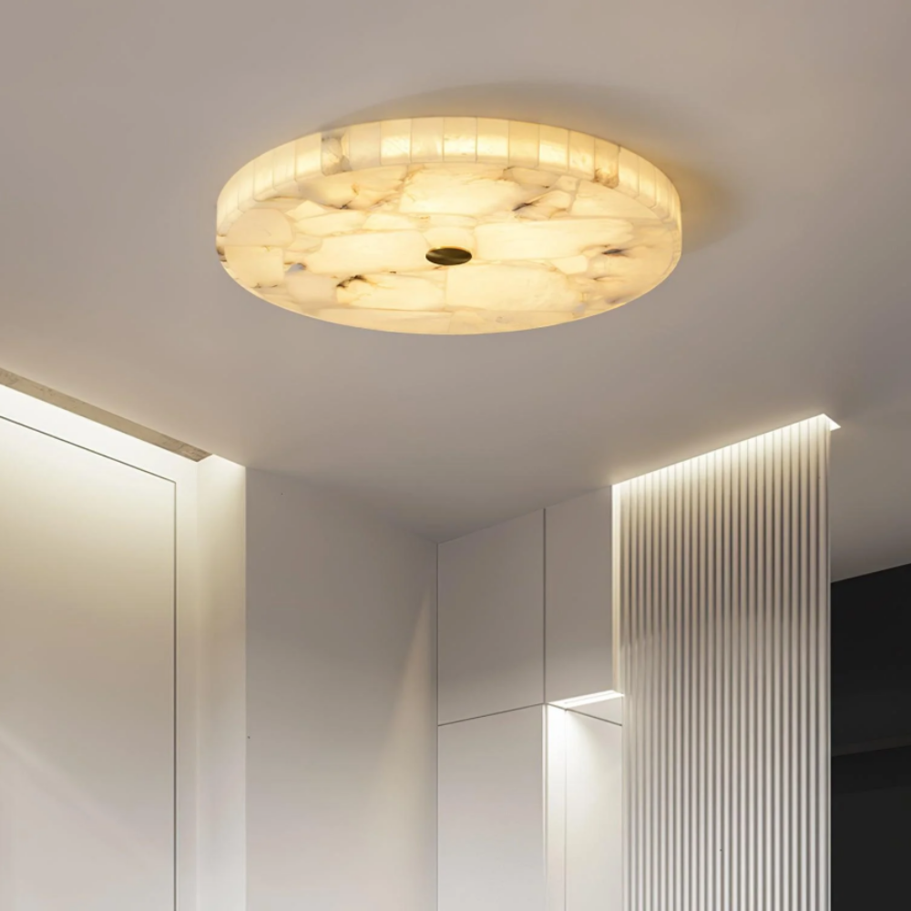 Round Alabaster Ceiling Lamp - Yiarolight