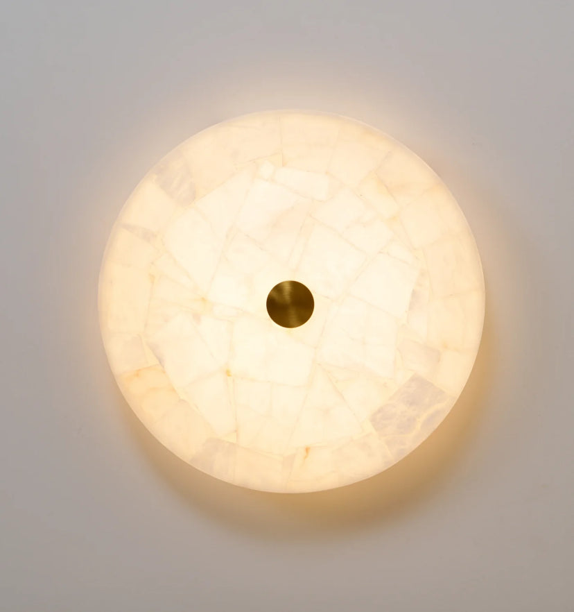 Round Alabaster Ceiling Lamp - Yiarolight