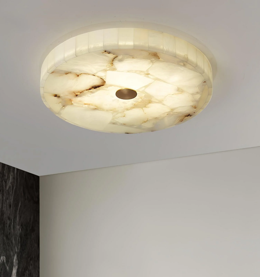 Round Alabaster Ceiling Lamp - Yiarolight