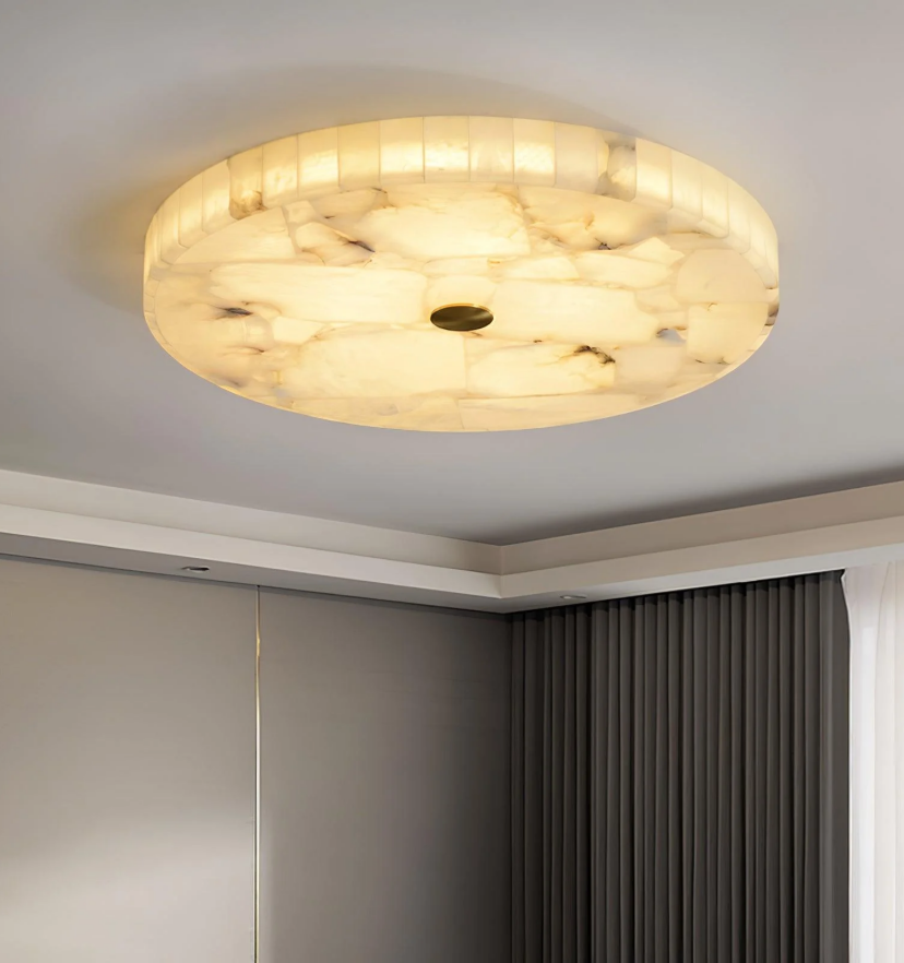 Round Alabaster Ceiling Lamp - Yiarolight