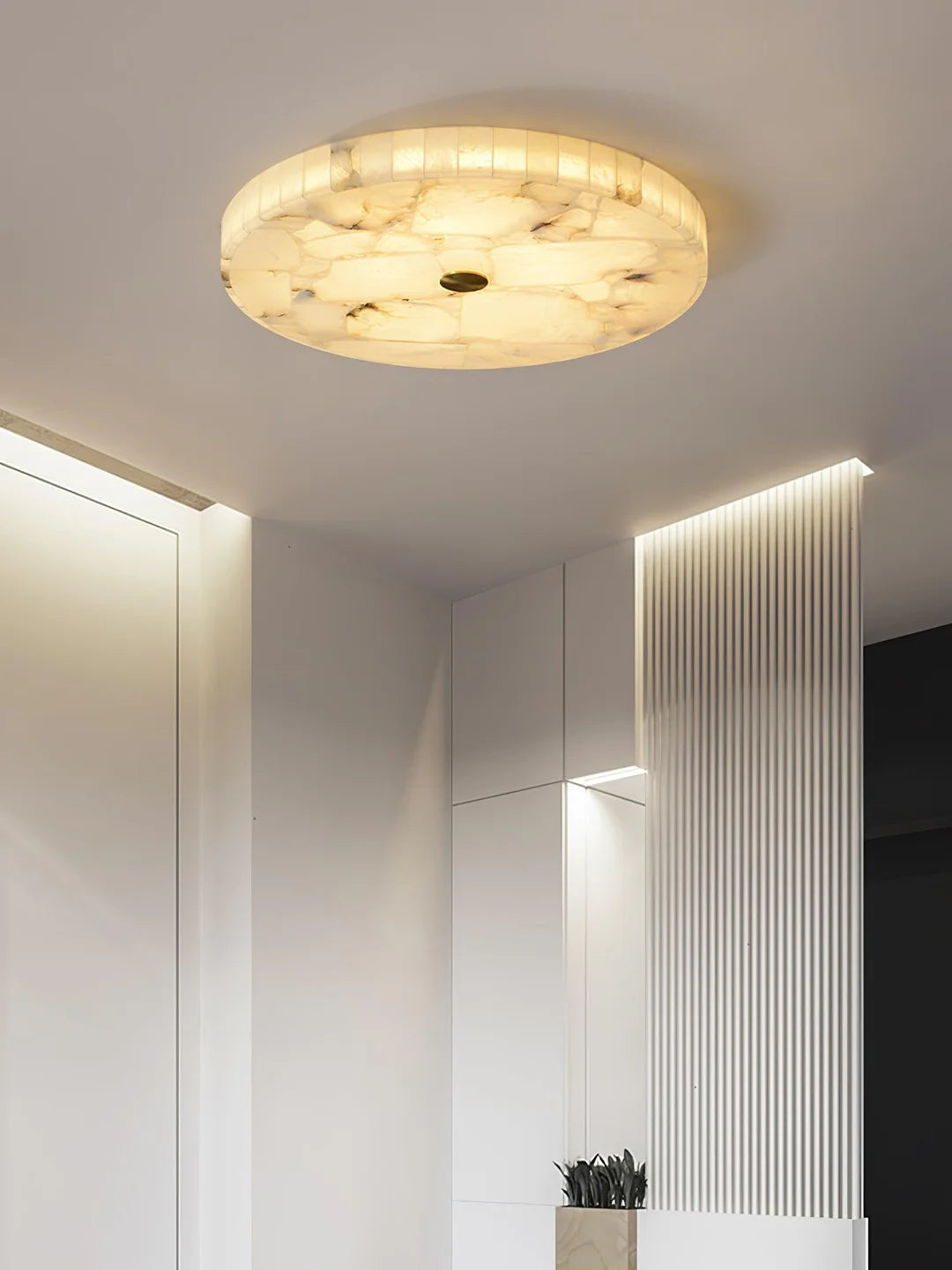 Round Alabaster Ceiling Lamp - Yiarolight