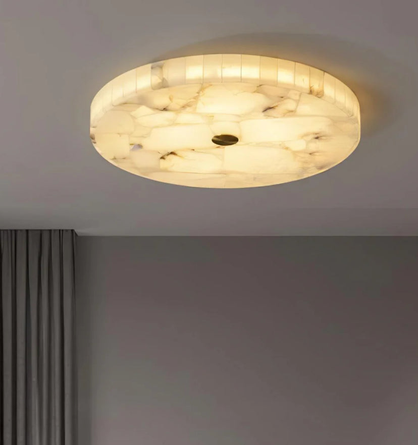 Round Alabaster Ceiling Lamp - Yiarolight