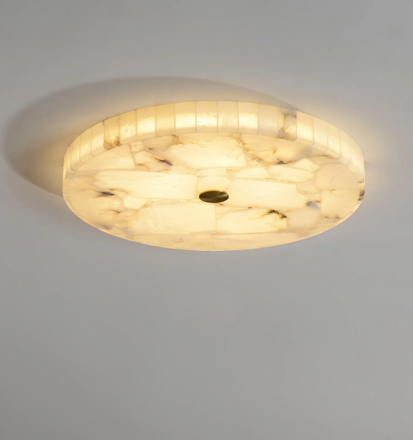 Round Alabaster Ceiling Lamp - Yiarolight