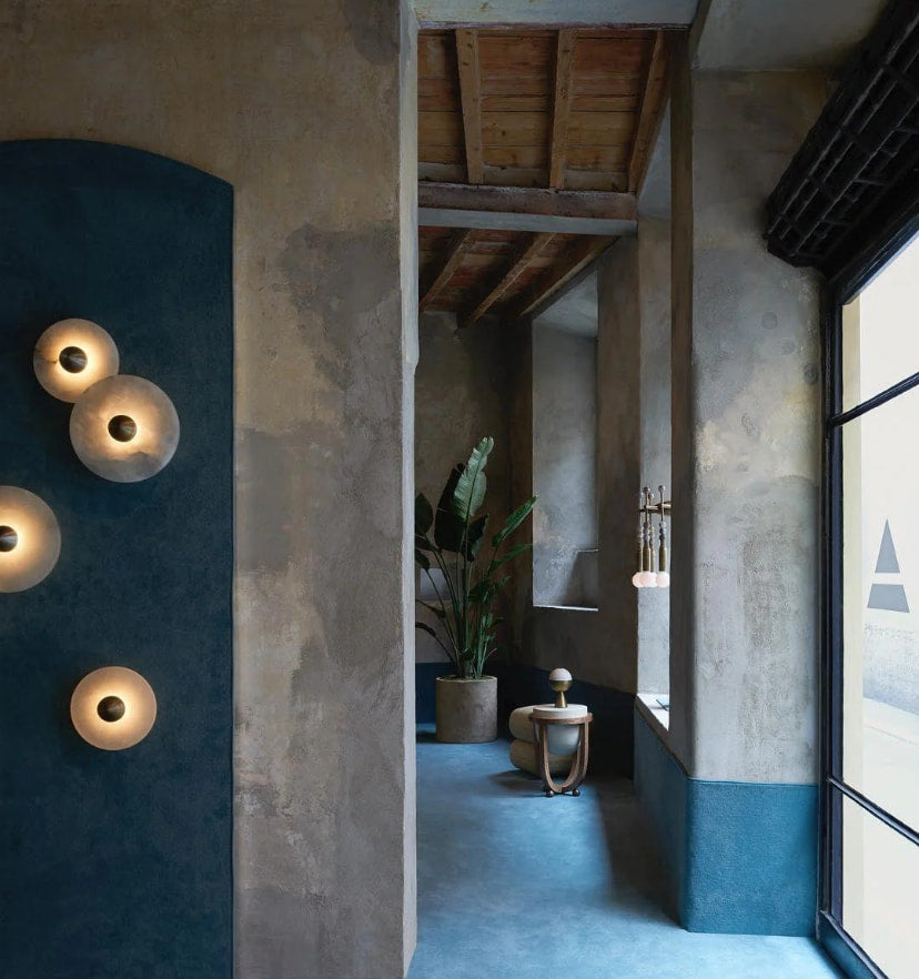 Round Alabaster Wall Lamp - Yiarolight