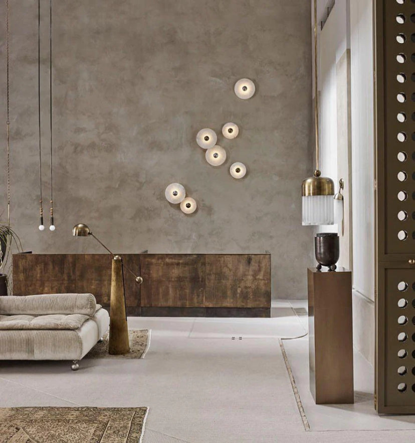 Round Alabaster Wall Lamp - Yiarolight