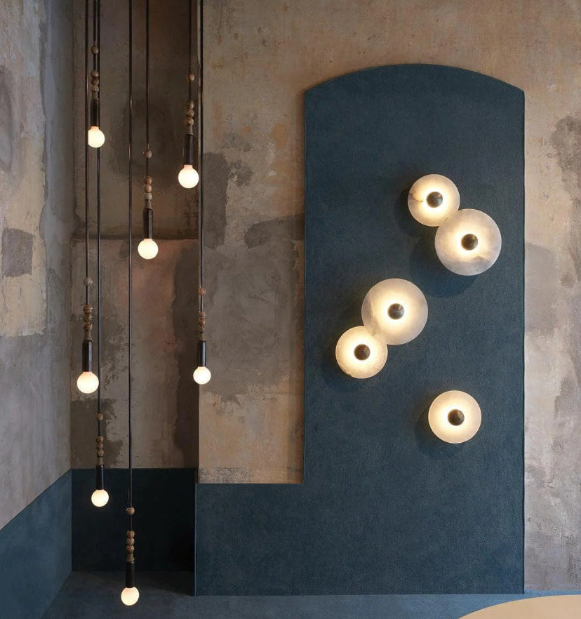 Round Alabaster Wall Lamp - Yiarolight