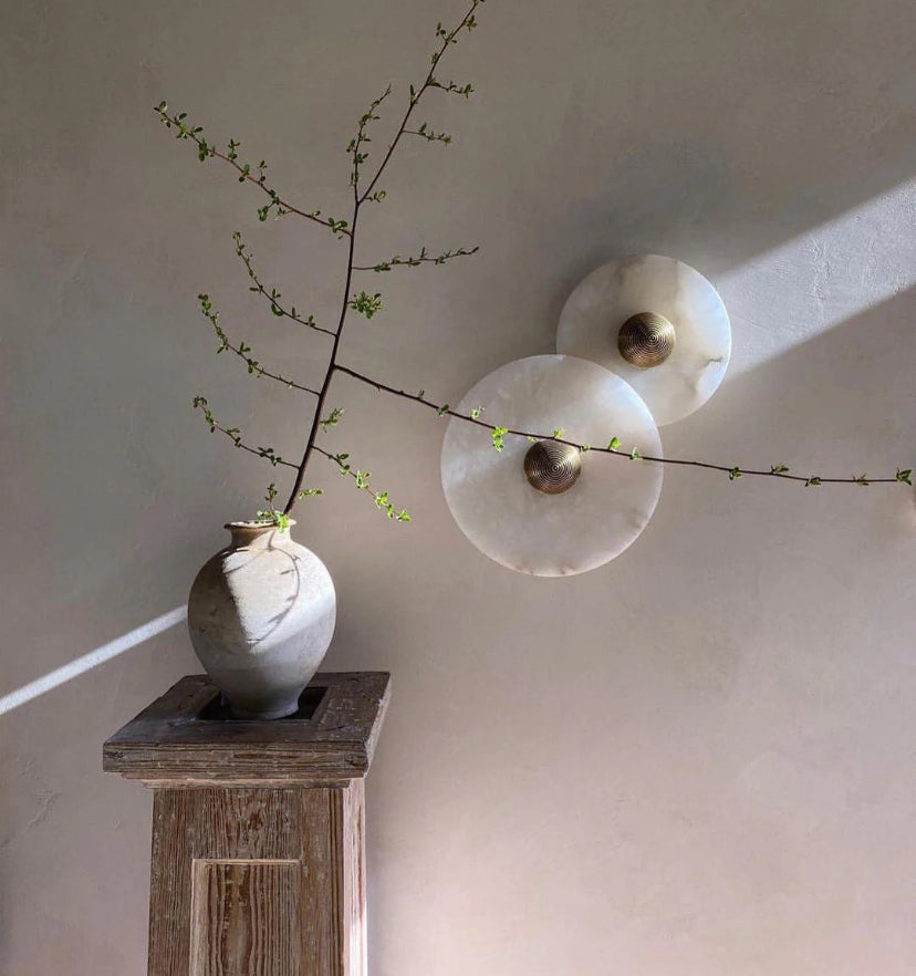 Round Alabaster Wall Lamp - Yiarolight