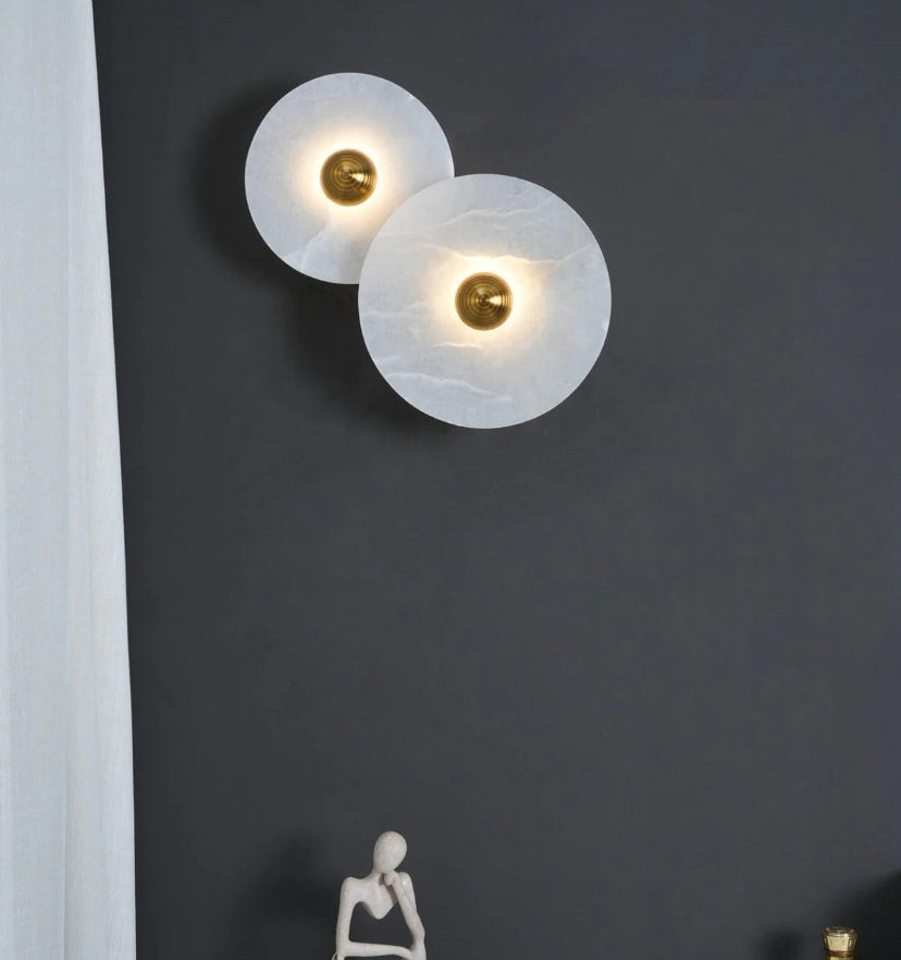 Round Alabaster Wall Lamp - Yiarolight