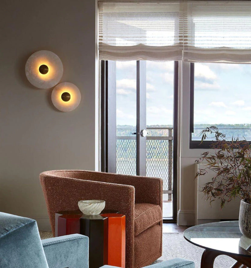 Round Alabaster Wall Lamp - Yiarolight