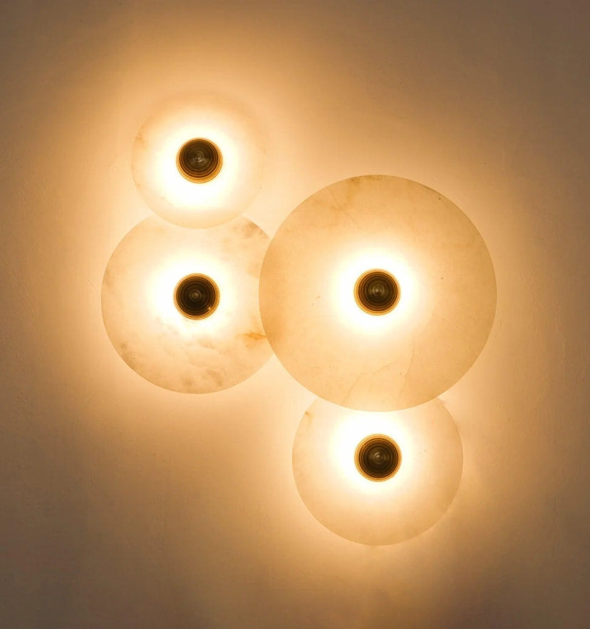 Round Alabaster Wall Lamp - Yiarolight