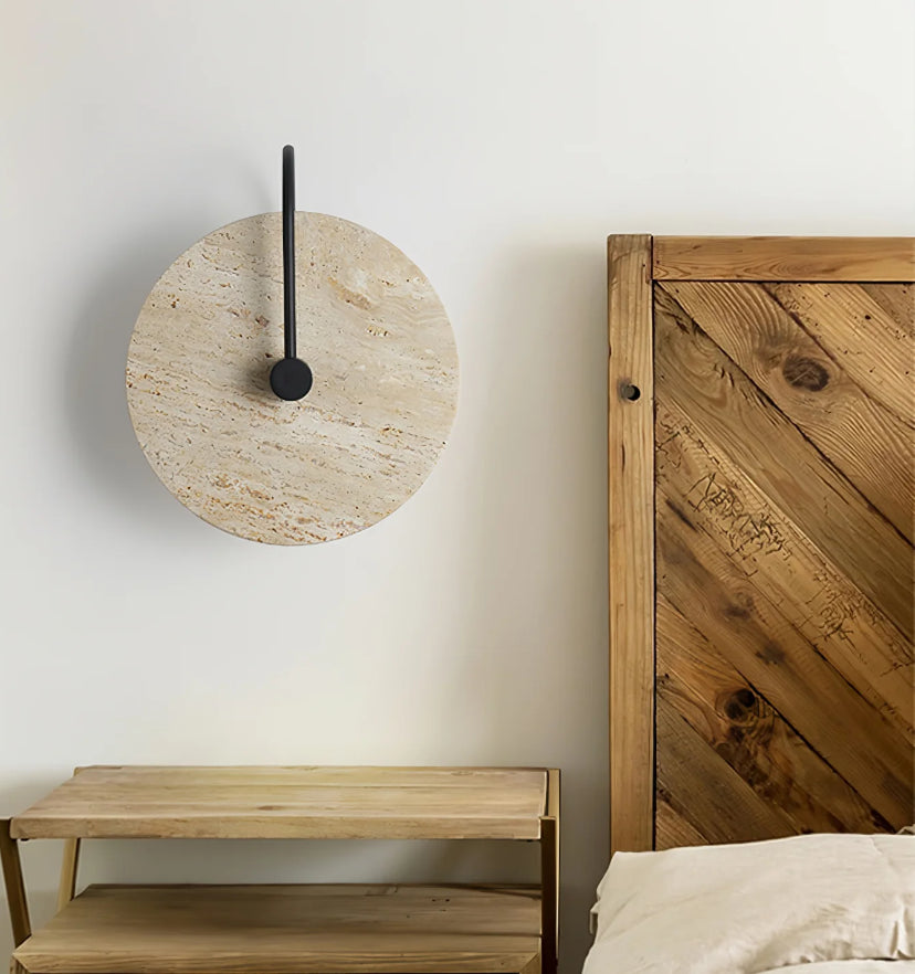 Round Travertine Wall Lamp - Yiarolight