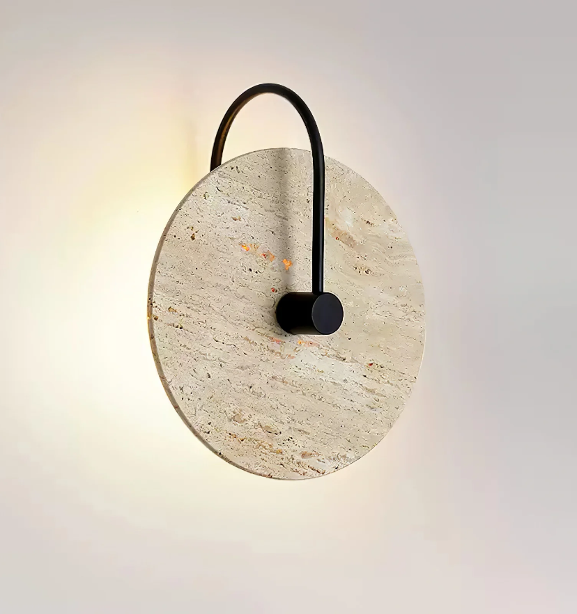 Round Travertine Wall Lamp - Yiarolight