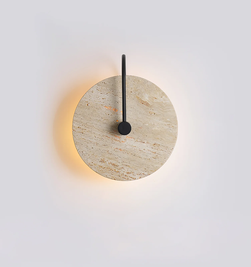 Round Travertine Wall Lamp - Yiarolight