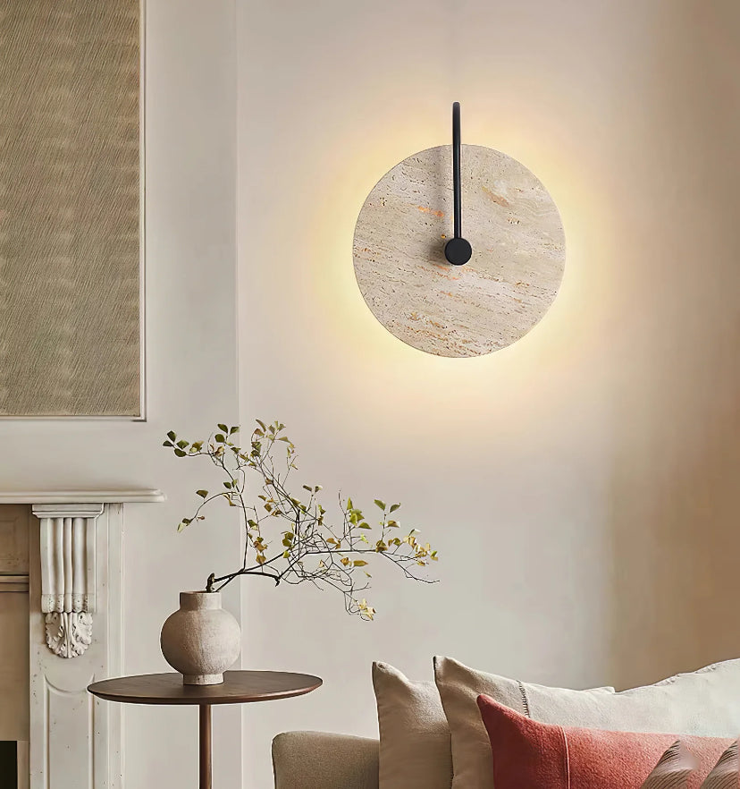Round Travertine Wall Lamp - Yiarolight