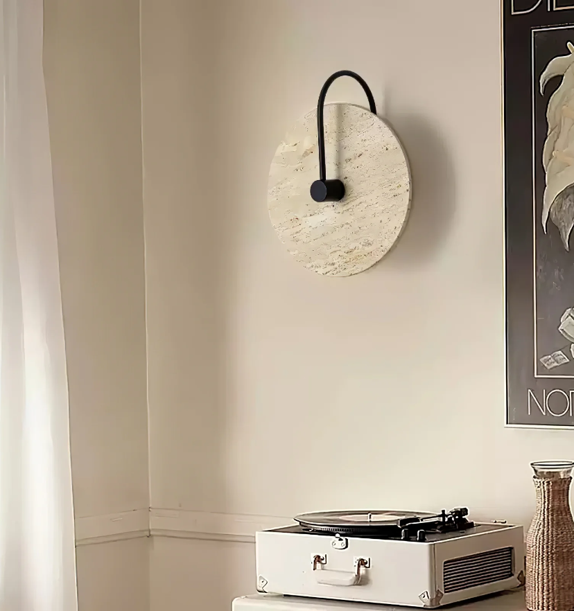 Round Travertine Wall Lamp - Yiarolight