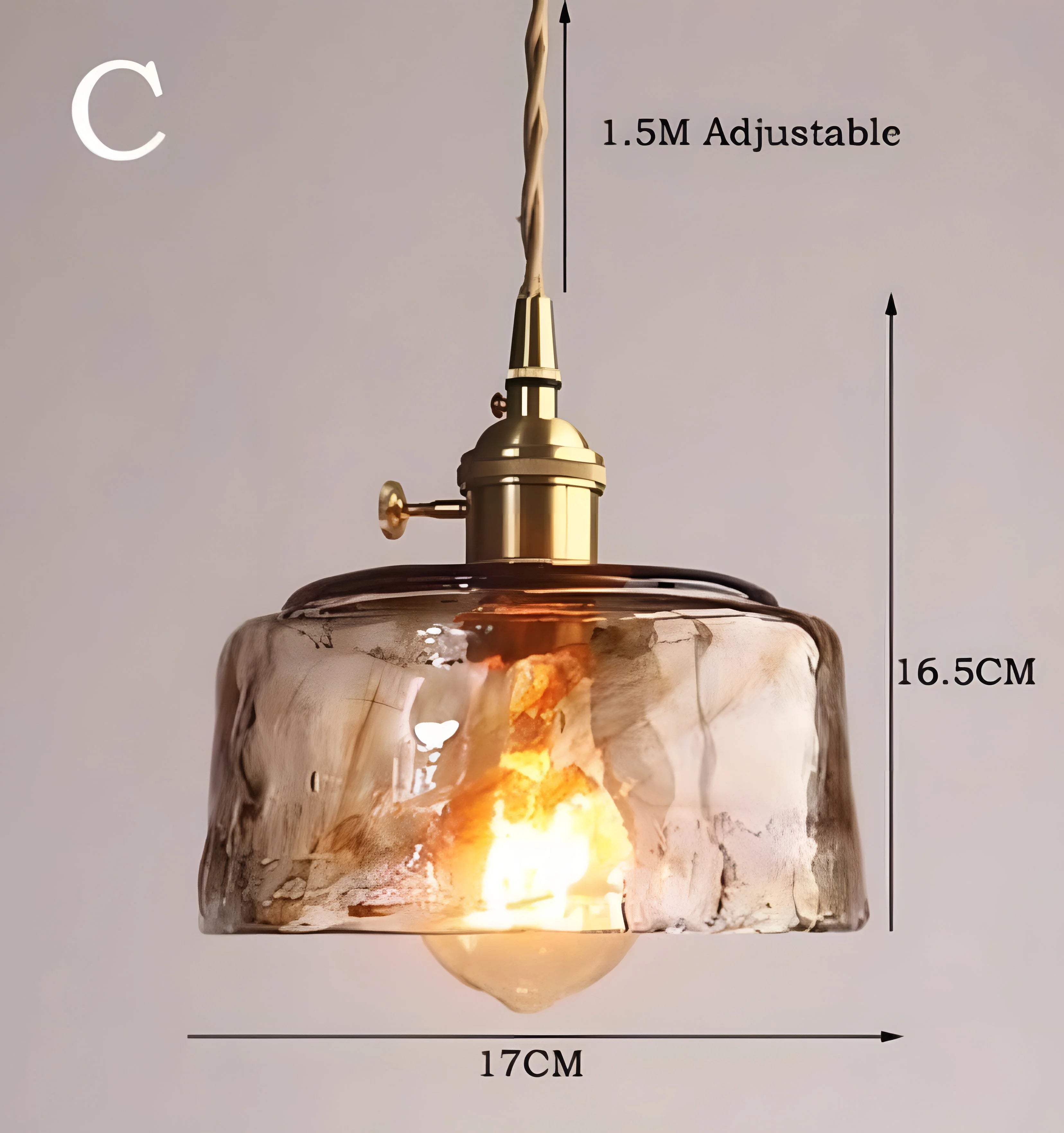 Sergia Glass Pendant Light - Auraolight