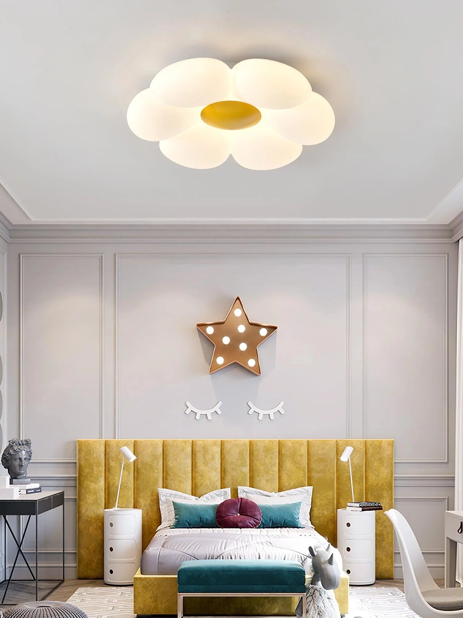 Six-leaf Flower Kids Room Ceiling Lamp - Yiarolight
