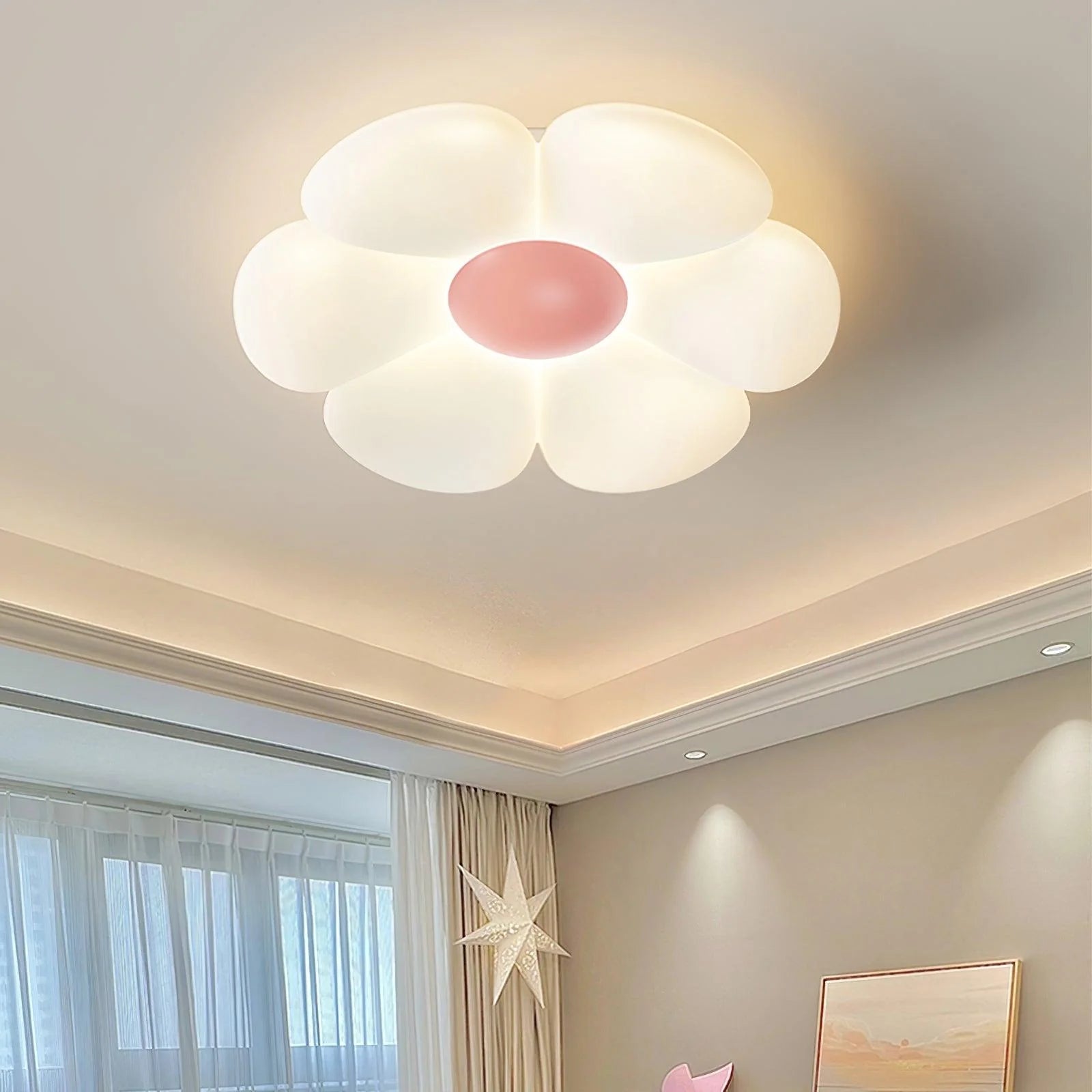 Six-leaf Flower Kids Room Ceiling Lamp - Yiarolight