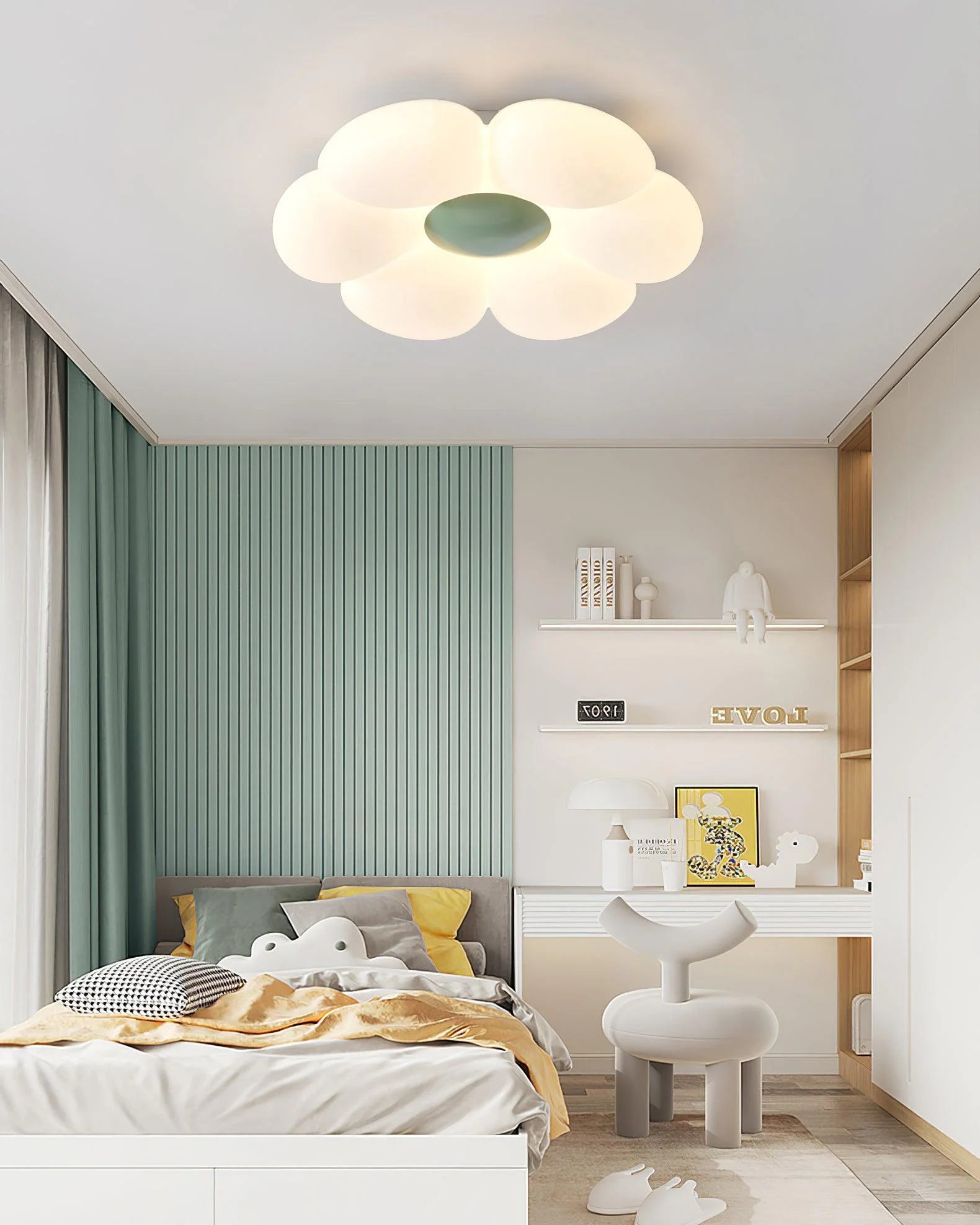 Six-leaf Flower Kids Room Ceiling Lamp - Yiarolight