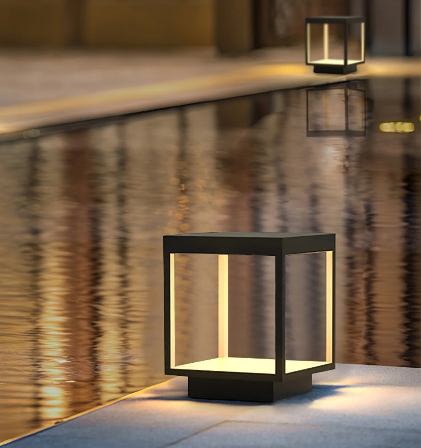 Square Frame Fence Post Garden Light - Auraolight