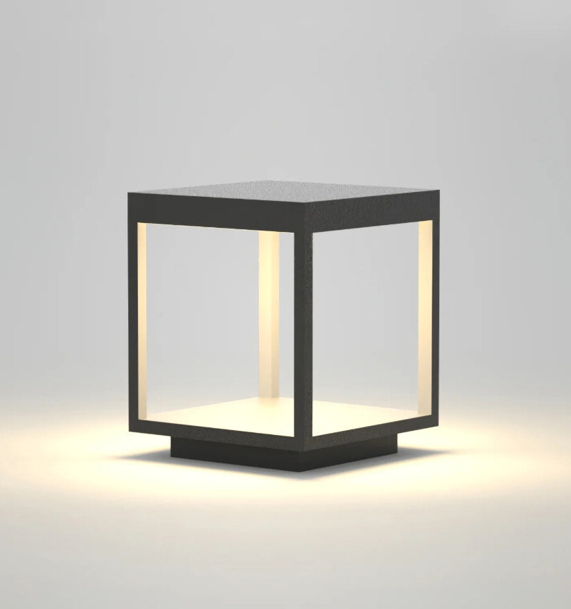 Square Frame Fence Post Garden Light - Auraolight