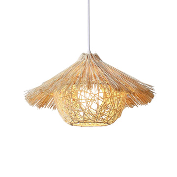 Straw Hat Rattan Pendant Light