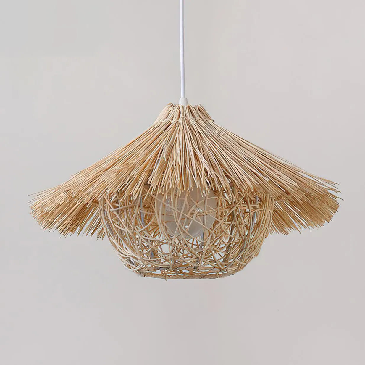 Straw Hat Rattan Pendant Light