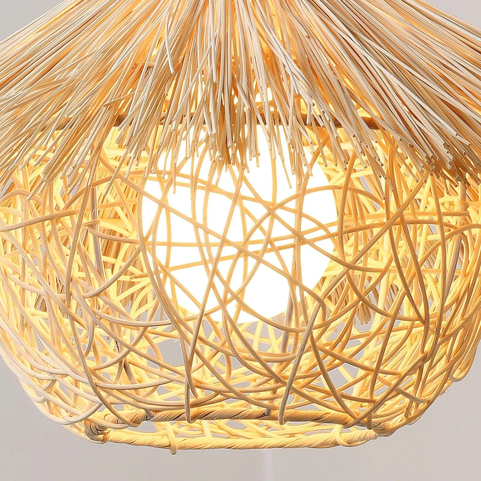 Straw Hat Rattan Pendant Light